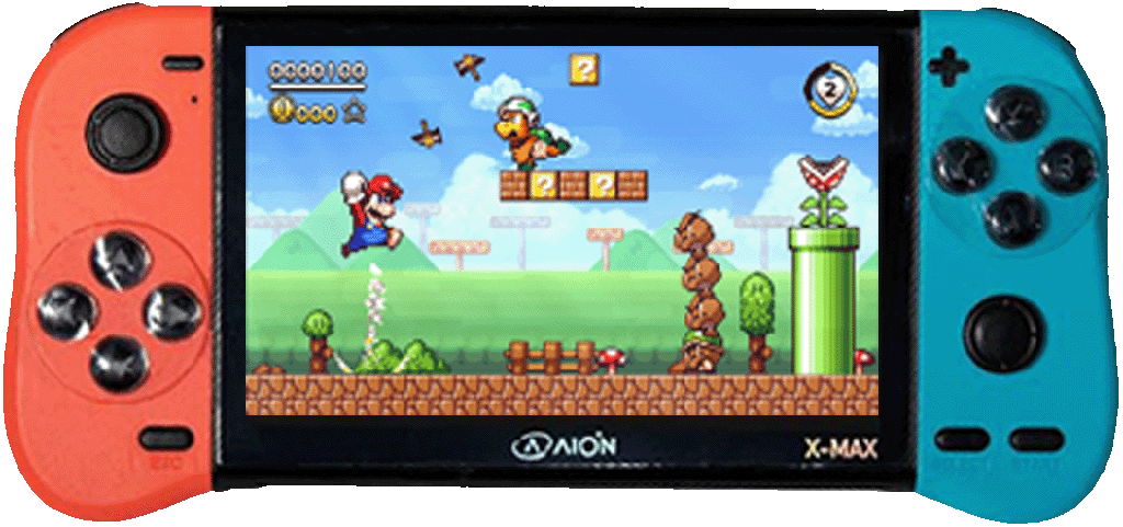 CONSOLA PORTATIL GAME PLAYER AION X19 MAX NEON 14000 JUEGOS 3D PUERTO MICROSD EXP MINI HDMI 3M DE GARANTIA