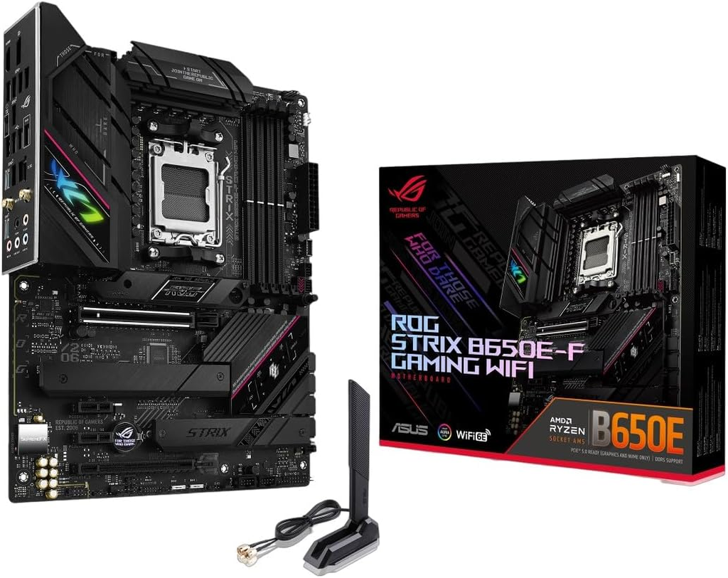 MB ASUS ROG STRIX B650E-F GAMING WIFI  AM5 DDR5 HDMI DP AXT 1AÑO DE GARANTIA