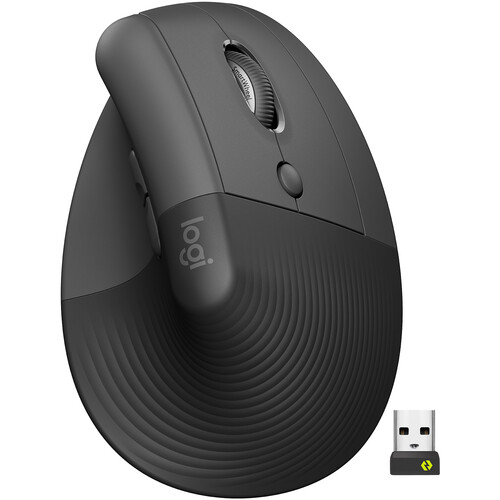 MOUSE LOGITECH LIFT VERTICAL ERGONOMICO DERECHO NEGRO 910-006466 12M DE GARANTIA