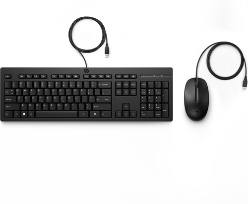 KIT 2 EN 1 HP 225 ALAMBRICO TEC/MOU USB NEGRO 286J4AA 11M DE GARANTIA