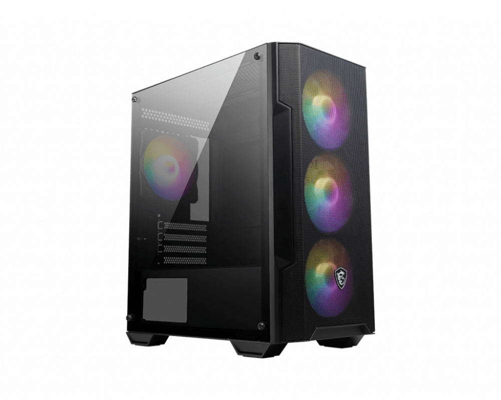 GABINETE MSI M100A C/VEN RGB MICRO-ATX/MINI-ITX NEGRO USB 2.0 S/FUENTE MAG FORGE M100A 11M DE GARANTIA