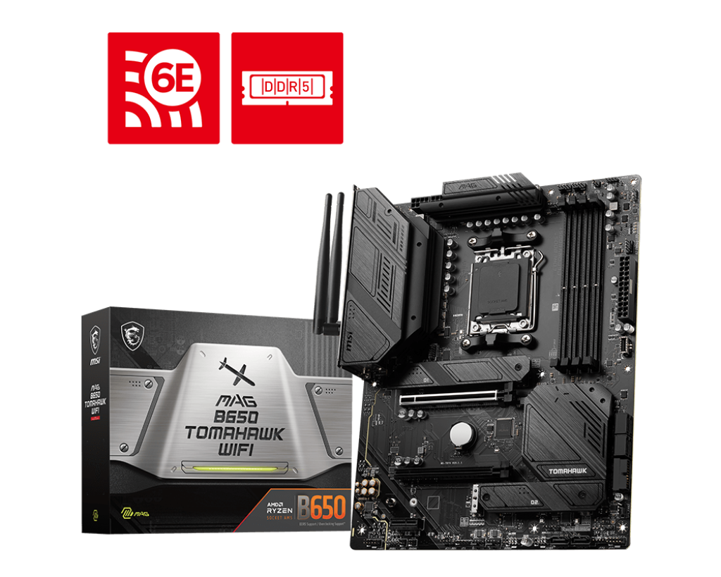 MB MSI B650 TOMAHAWK WIFI AMD DDR5 256GB ATX DP HDMI USB-C MAG B650 TOMAHAWK WIFI 12M DE GARANTIA