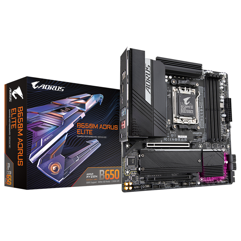 MB GIGABYTE B650M AORUS ELITE AX AM5 DDR5 32GB ATX B650M AORUS ELITE AX 11M DE GARANTIA