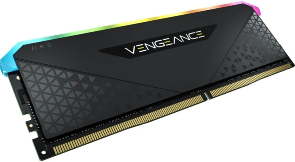 RAM CORSAIR DDR4 VENGEANCE 16GB 3200 NEGRO RGB CMG16GX4M1E3200C16 1AÑO DE GARANTIA