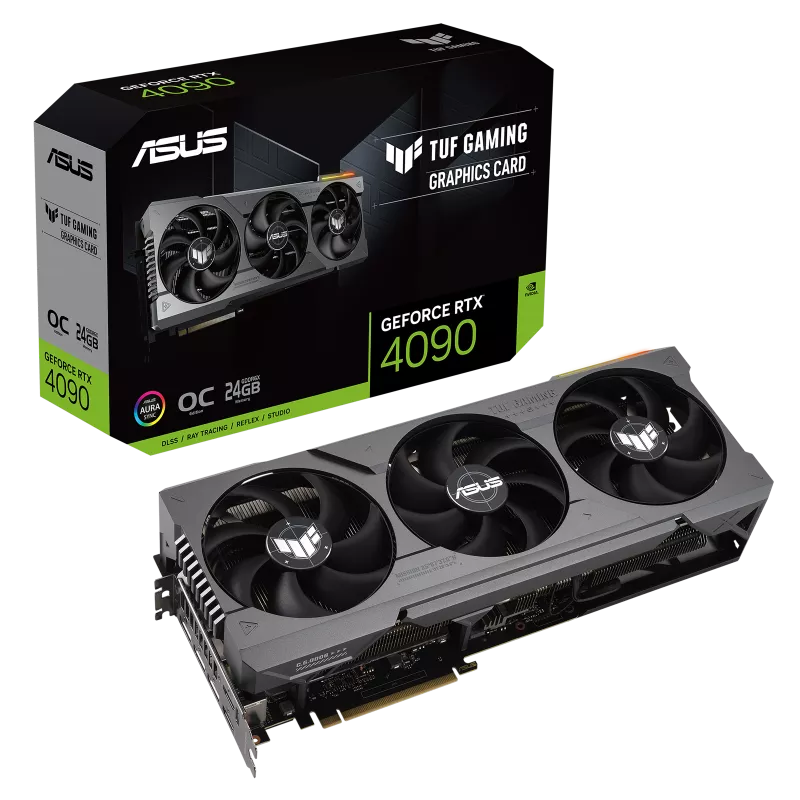 TVIDEO ASUS RTX4090 TUF 24GB OC GAMING GDDR6X HDMI DP TUF-RTX4090-O24G-GAMING 90YV0IE0-MVAA00 11M DE GARANTIA