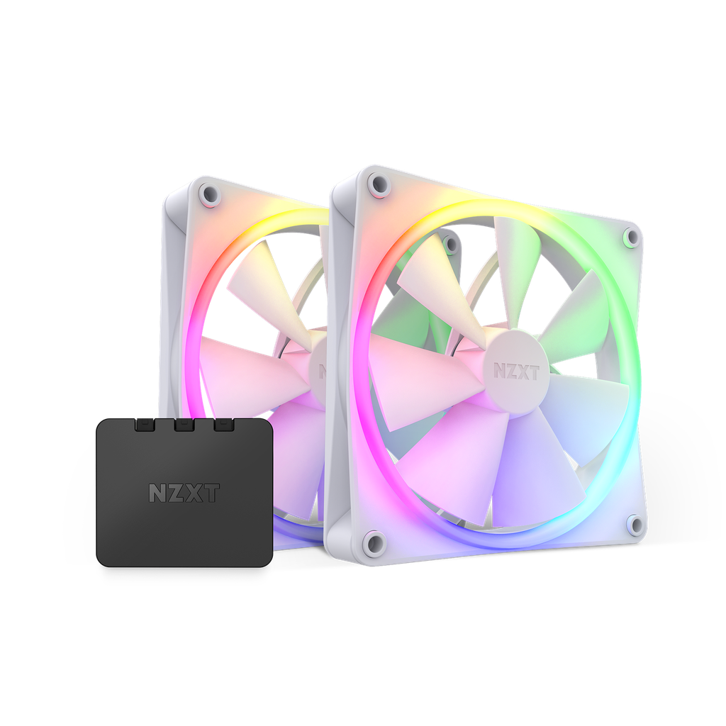 VENTILADOR NZXT F140 BLANCO 2X140MM RGB+CONTROL RGB12V  RF-R14DF-W1 11M DE GARANTIA