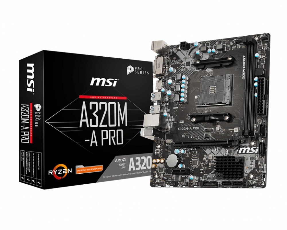 MB MSI A320M-A PRO RYZEN GEN 1-3 DDR4 32GB M-ATX 911-7C51-008 11M DE GARANTIA