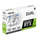 08032025TVIDEO ASUS RTX3060TI DUAL OC 8GB DDR6X WHITE HDMI DP DUAL-RTX3060TI-O8GD6X-WHITE 1AÑO DE GARANTIA