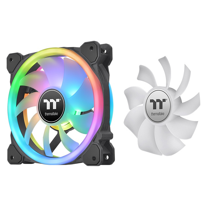 KIT DE 3 VENTILADORES THERMALATAKE SWAFAN 12 RGB 120MM KIT 3X1 CL-F137-PL12SW-A 11M DE GARANTIA