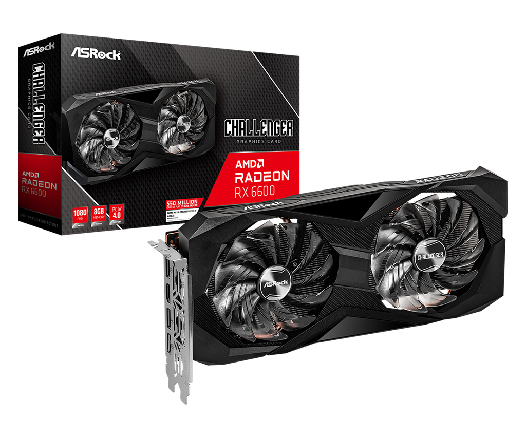 TARJETA DE VIDEO RADEON RX6600XT DUAL 8GB GDDR6 ASROCK  RX6600 CLD 8G 12M DE GARANTIA
