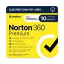 LICENCIA ANTIVIRUS NORTON 360 PREMIUM PERSONAL 10 DISPOSITIVOS 21414754 SIN GARANTIA