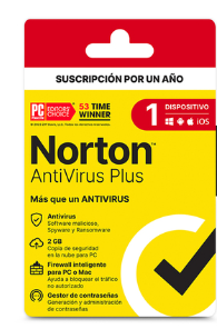 LICENCIA ANTIVIRUS NORTON ANTIVIRUS PLUS PERSONAL 1 DISPOSITIVOS TMNR-031 SIN GARANTIA