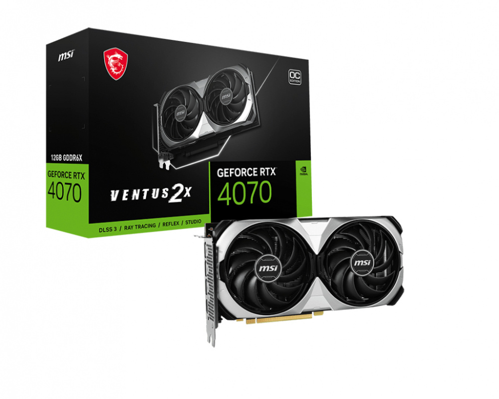 TVIDEO MSI RTX 4070 VENTUS 2X 12GB 192BIT GDDR6X  RTX 4070 VENTUS 2X 12G OC 11M DE GARANTIA