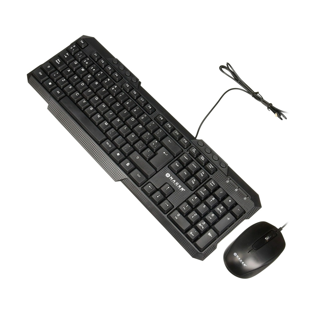 KIT 2 EN 1 USB NACEB 618 TEC MOU NA-618N 1M DE GARANTIA