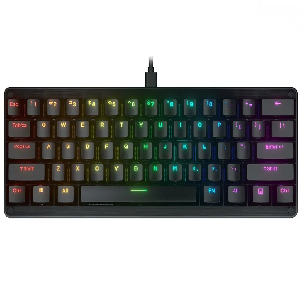 TECLADO COUGAR PURI MINI USB RGB AL 60 MECANICO NEGRO 37PRMRM1MI.0002 11M DE GARANTIA