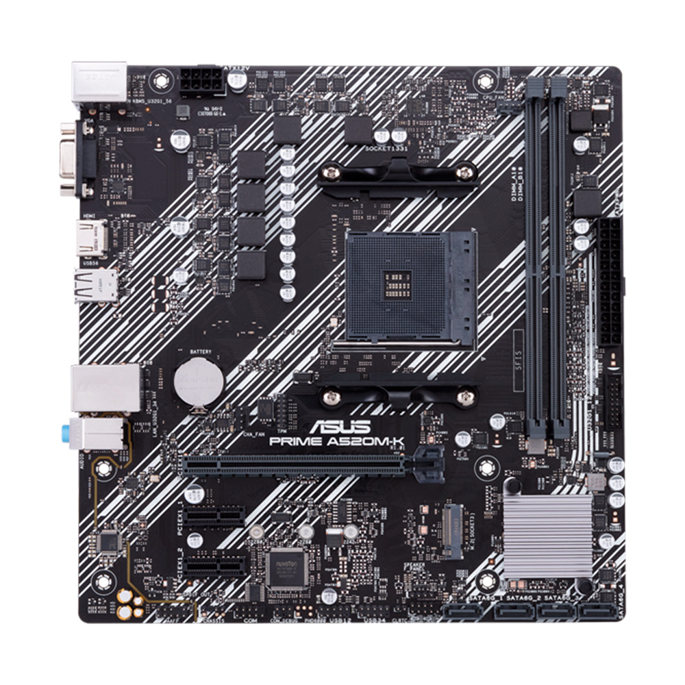 MOTHER AMD A520M-K ASUS PRIME AM4 2xDDR4 64GB M-ATX 90MB1500-M0EAY0 12M DE GARANTIA