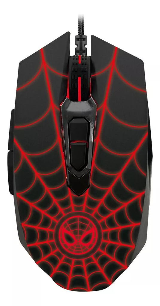 DESCONTINUADO MOUSE XTECH MARVEL GAMING SPIDER-MAN OPTICO 7 BOTONES NEGRO XTM-M520SM 3M DE GARANTIA