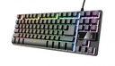 TECLADO TRUST GXT 833 THADO TKL LED USB NEGRO 11M DE GARANTIA
