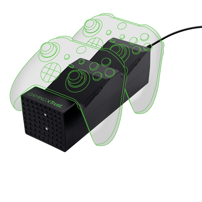 CARGADOR DUO TRUST GXT 250 DUO CHARGING DOCK PARA XBOX S/X+BATERIAS RECARGABLES 6M DE GARANTIA