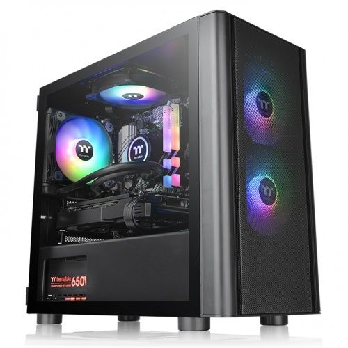 GABINETE THERMALTAKE V150 ARGB MIRCRO ATX 3 VENTILADORES CA-1R1-00S1WN-02 11M DE GARANTIA