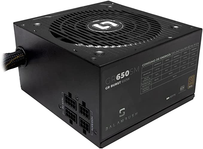 CAJA ABIERTA FUENTE BALAM RUSH GR650SM 650W BRONZE RGB/SEMIMOD BR-931175 3M DE GARANTIA