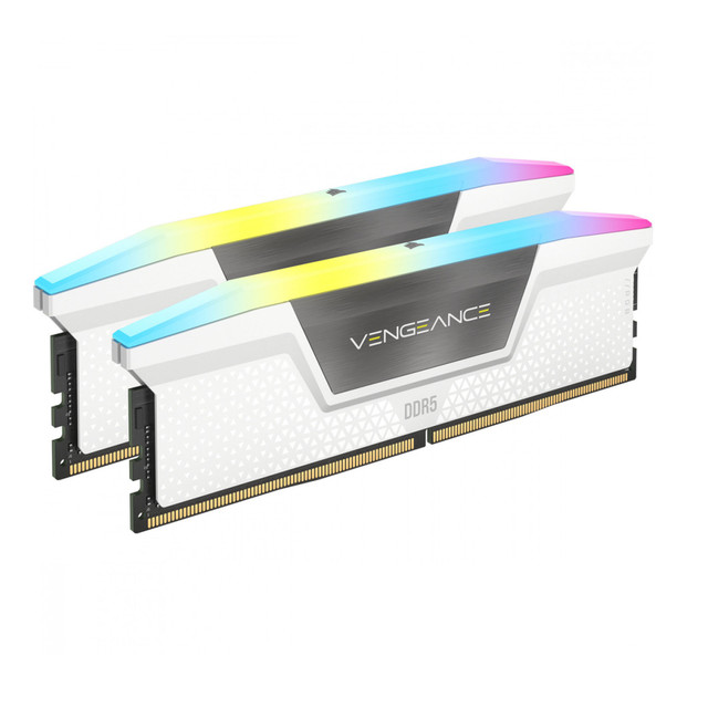 RAM CORSAIR DDR5 VENGEANCE 2X32 64GB 5200 BLANCO RGB CMH64GX5M2B5200C40W 1AÑO DE GARANTIA