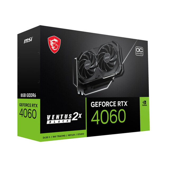 TVIDEO MSI RTX4060 VENTUS 2X 8GB OC 128 BITS GDDR6 RTX 4060 VENTUS 2X BLACK 8G OC 12M DE GARANTIA