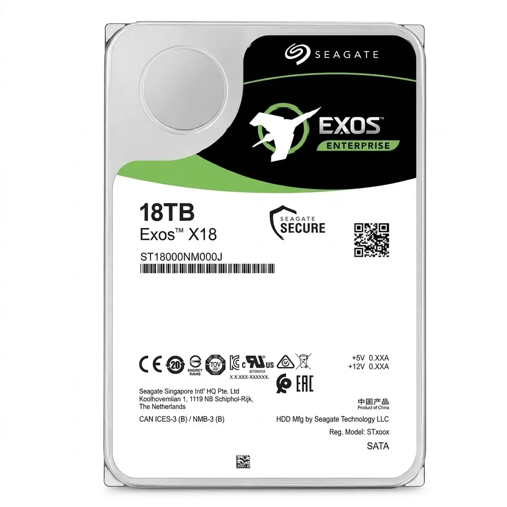 DD SEAGATE NUEVO 18TB 3.5 EXOS ENTERPRISE X18 ST18000NM000J 11M DE GARANTIA