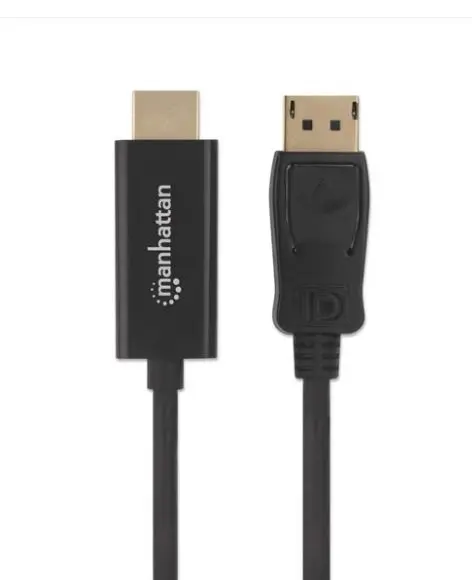 CABLE DYSPLAY PORT MANHATTAN 1.M 152662 NEGRO 11M DE GARANTIA