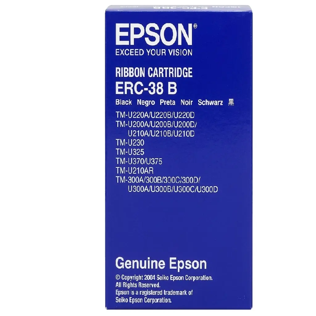 CINTA EPSON MATRICIAL ERC-38B NEGRO PARA U220D 300/ 370/ 375 SIN GARANTIA