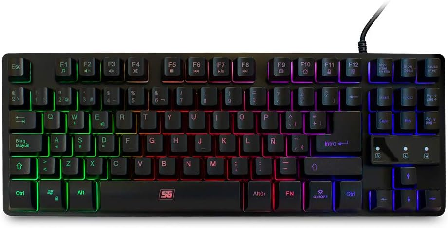 TECLADO GAMER USB VORAGO NEGRO RAINBOW KB-503 11M DE GARANTIA