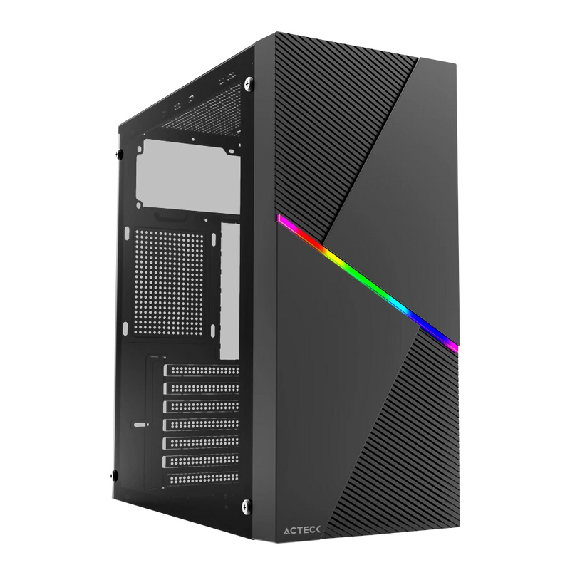 GABINETE ACTECK DRAKO GM450 RGB NEGRO ATX 500W AC-935715 3M DE GARANTIA (FUENTE)
