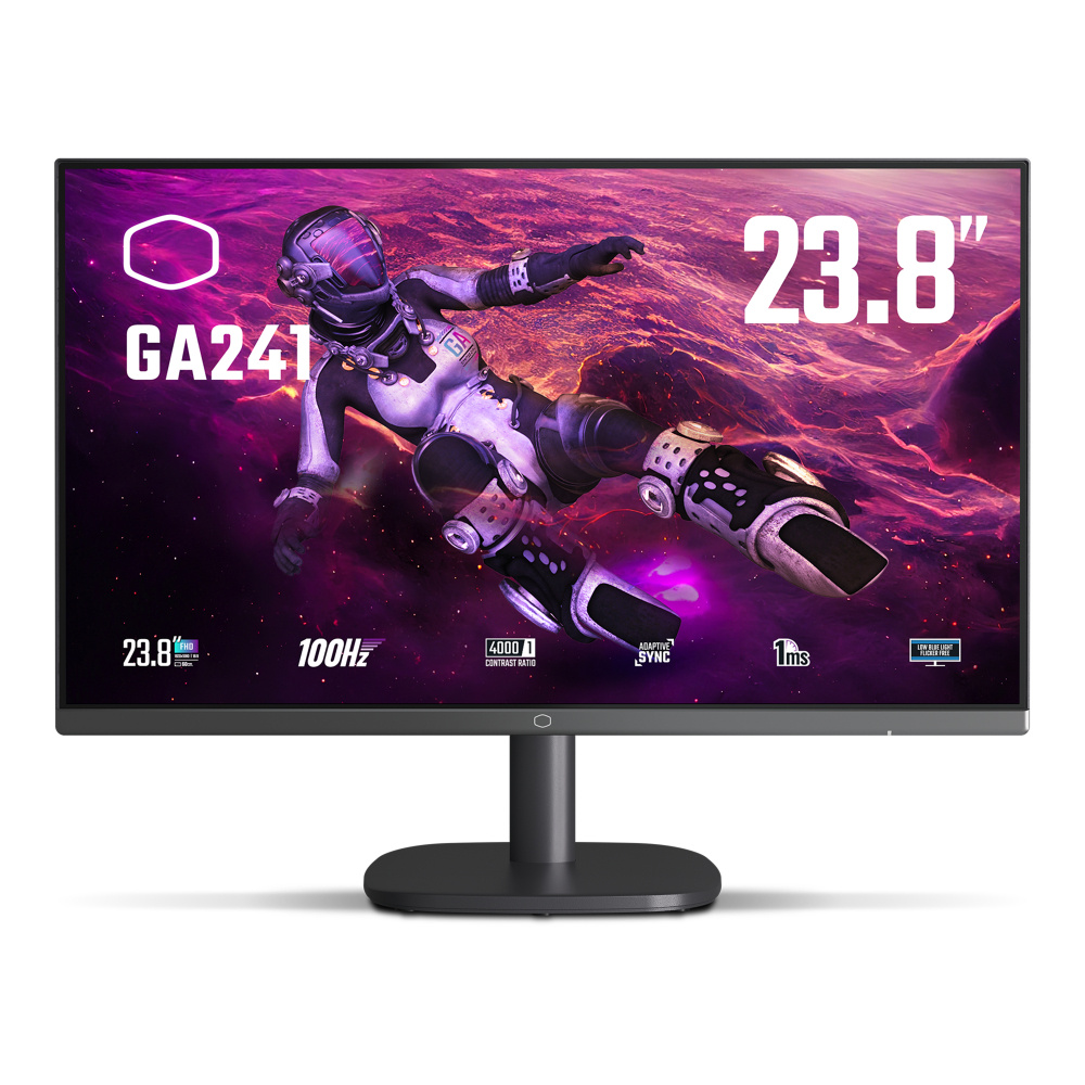 MONITOR COOLERMASTER GAMER GA241 23.8" 100HZ 1MS FULL HD HDMI VGA CMI-GA241-US 11M DE GARANTIA