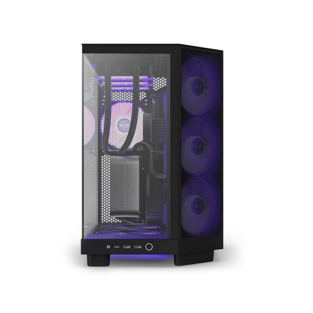 GABINETE NZXT H6 FLOW RGB NEGRO ATX S/FUENTE CRISTAL USB 3.2 TIPO-C CC-H61FB-R1 11M DE GARANTIA