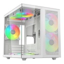 GABINETE XZEAL CUBO MATX S/FUENTE 3FANA RGB BLANCO XZGAMC1W GARANTIA DIRECTO CON EL FABRICANTE