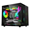 GABINETE XZEAL CUBO MATX S/FUENTE 3FAN ARGB NEGRO XZGAMC1B GARANTIA DIRECTO CON EL FABRICANTE