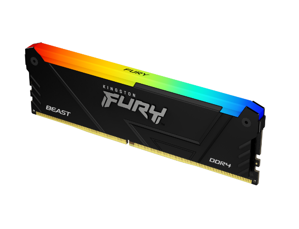 RAM KINGSTON FURY BEAST DDR4 16GB 3200 NEGRO RGB KF432C16BB2A/16 12M DE GARANTIA