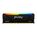 RAM KINGSTON FURY BEAST DDR4 8GB 3200 NEGRO RGB KF432C16BB2A/8 1 AÑO DE GARANTIA