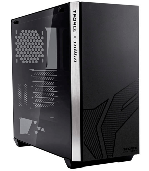 GABINETE INWIN 216 T-FORCE NEGRO EATX CRISTAL S/FUENTE TG160502 SIN GARANTIA