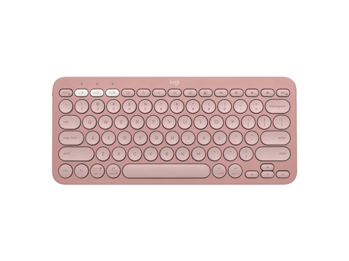 TECLADO LOGITECH PEBBLE KEYS 2 K380S ROSA BLUETOOTH ESP 920-011785 11M DE GARANTIA