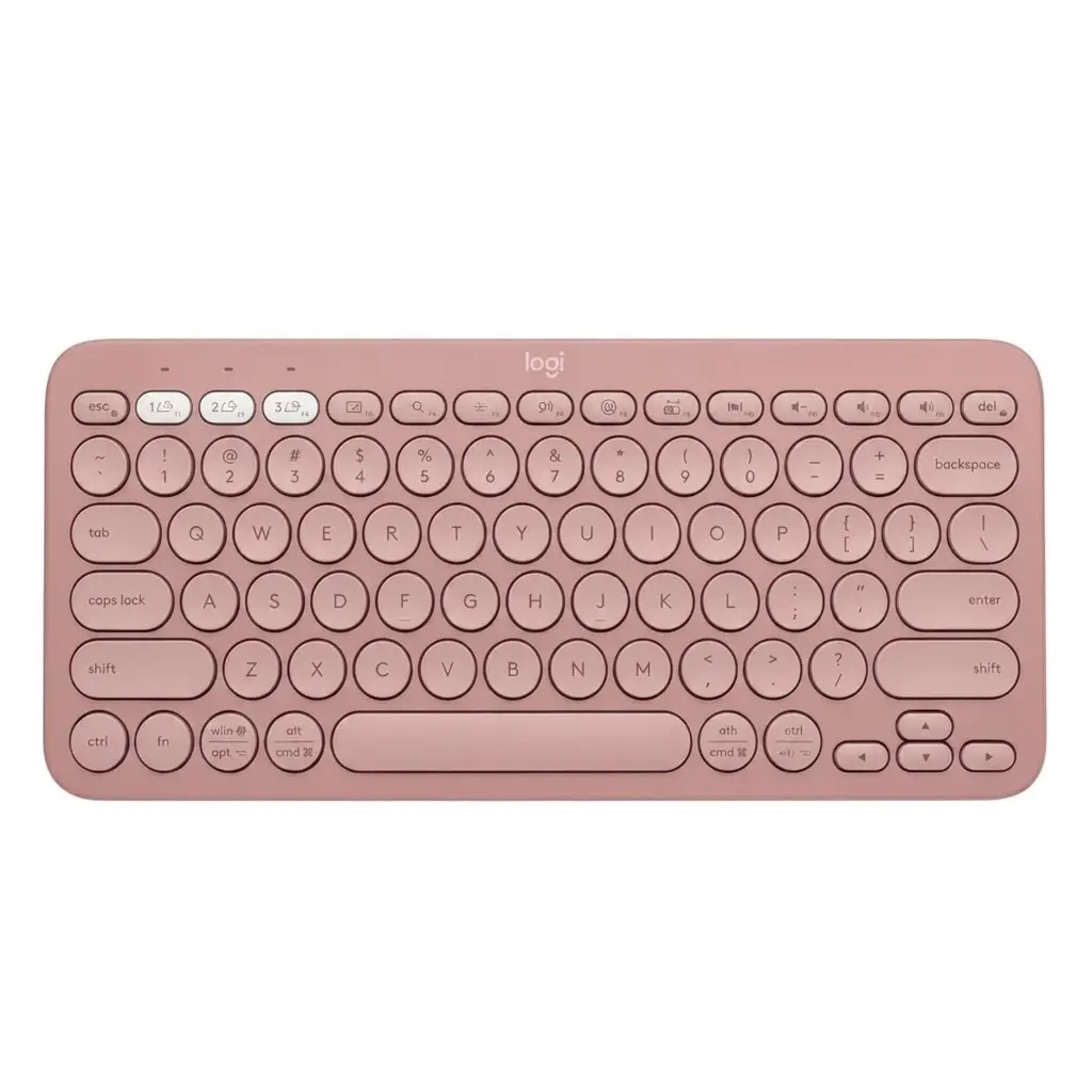 TECLADO LOGITECH PEBBLE KEYS 2 K380S ROSA BLUETOOTH ESP 920-011785 11M DE GARANTIA
