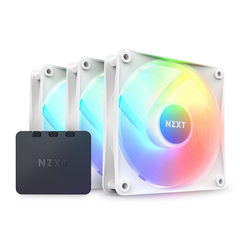 VENTILADOR NZXT F120 RGB CORE TRIPLE PACK BLANCO 3X120MM RF-C12TF-W1 11M DE GARANTIA