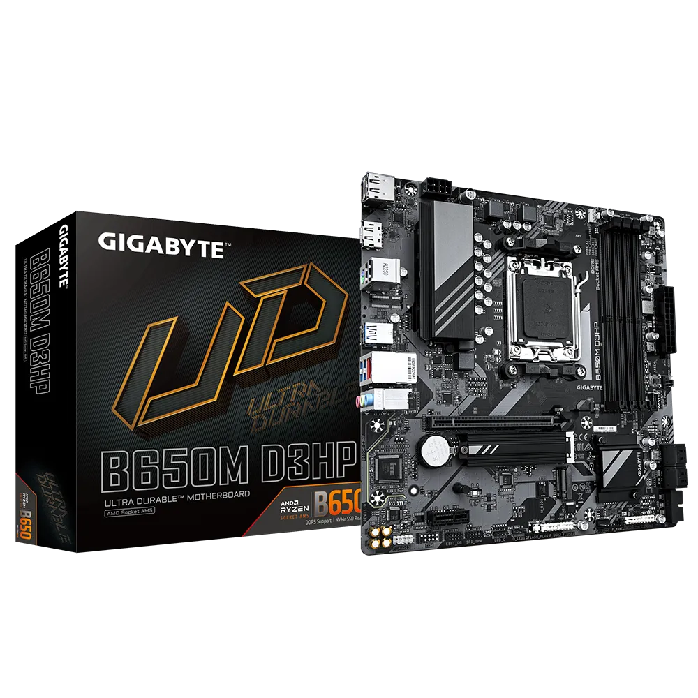 MOTHER AMD B650M D3HP GIGABYTE AM5 4xDDR5 256GB M-ATX 12M DE GARANTIA