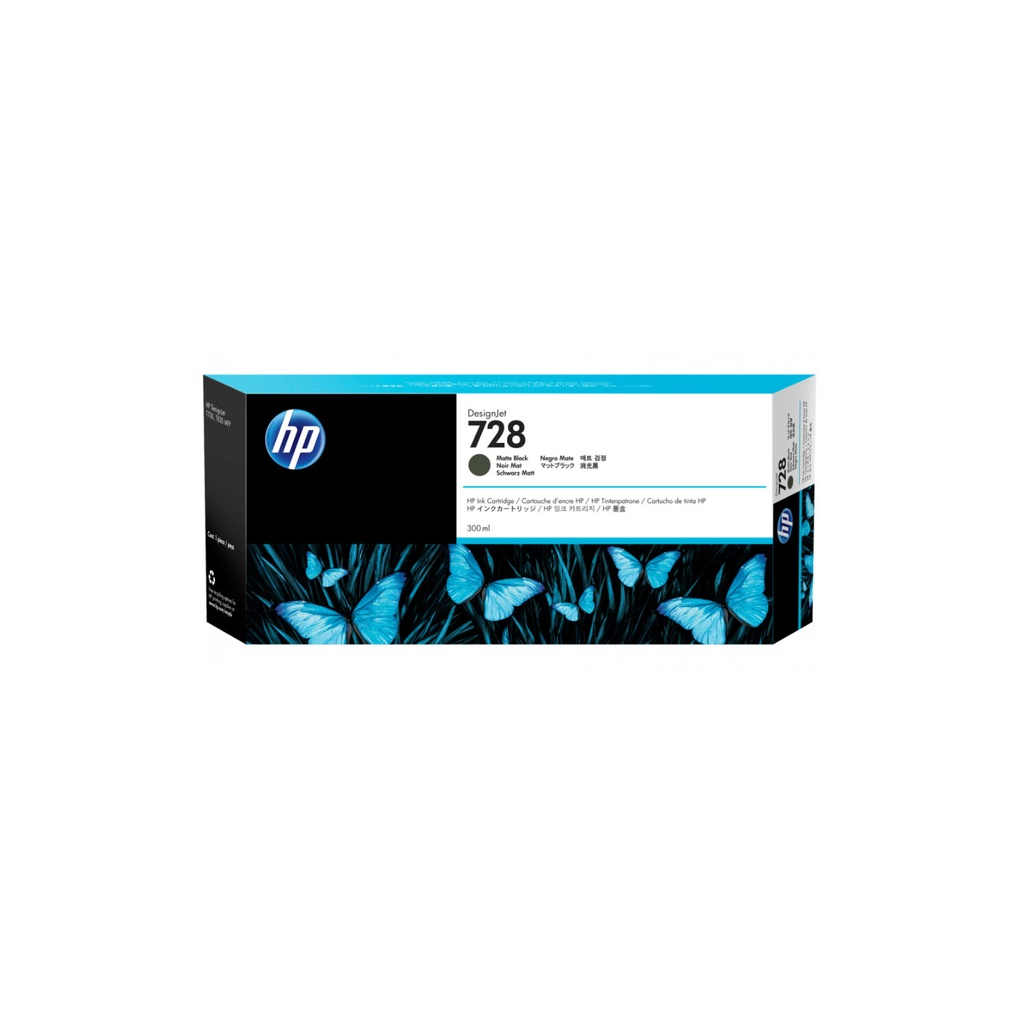CARTUCHO HP 728 NEGRO MASTE 300ML COM/PLOTTER T830/T730 F9J68A SIN GARANTIA