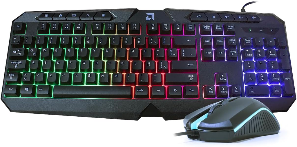 KIT TECLADO Y MOUSE ULTREX ROYAL RGB 1M DE GARANTIA