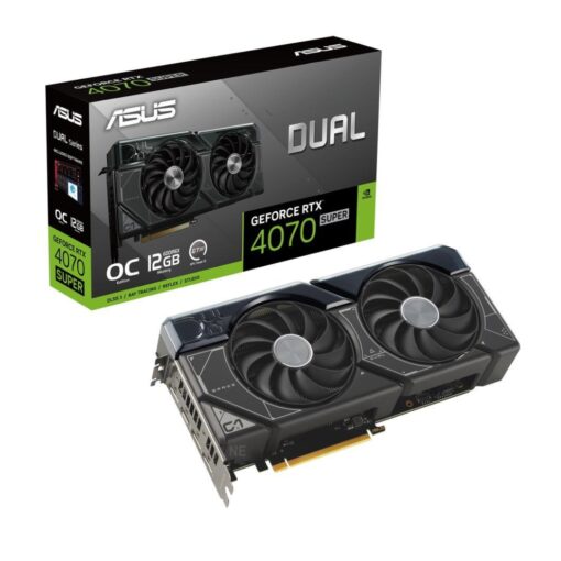 TVIDEO ASUS RTX4070 SUPER DUAL 12GB OC GDDR6 DUAL-RTX4070S-O12G 90YV0K82-M0AA00 1 AÑO DE GARANTIA