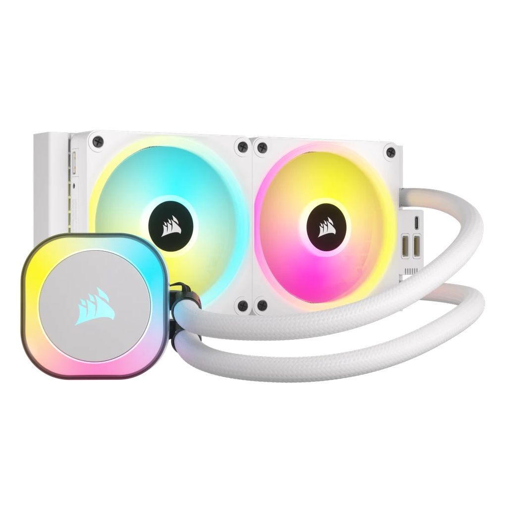 ENFRIAMIENTO CORSAIR ICUE LINK H100i 240MM RGB AIO BLANCO CW-9061005-WW 1 AÑO DE GARANTIA