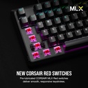 TECLADO CORSAIR K70 CORE RGB SERIES CHERRY MLX RED CH-910971E-SP 11M DE GARANTIA
