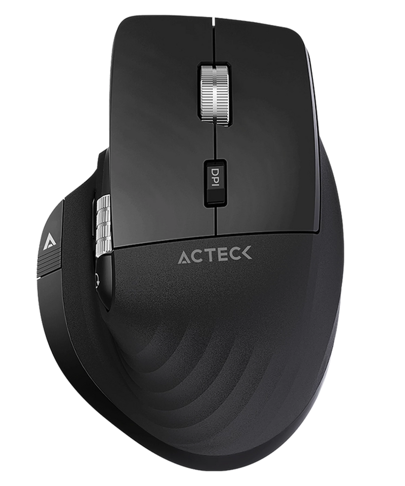 MOUSE ACTECK ERGONOMICO VIRTUOSO PRO MI780 NEGRO USB/BLUETOOTH AC-936187 3M DE GARANTIA