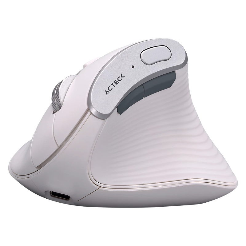 MOUSE ACTECK ERGONOMICO VIRTUOSO FITT PRO MI770 BLANCO USB/BLUETOOTH AC-936217 3M DE GARANTIA